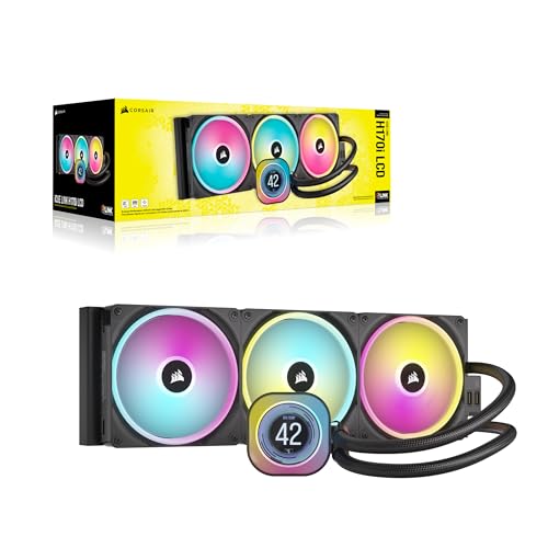 White 360mm Liquid CPU Cooler with LCD Screen A31639