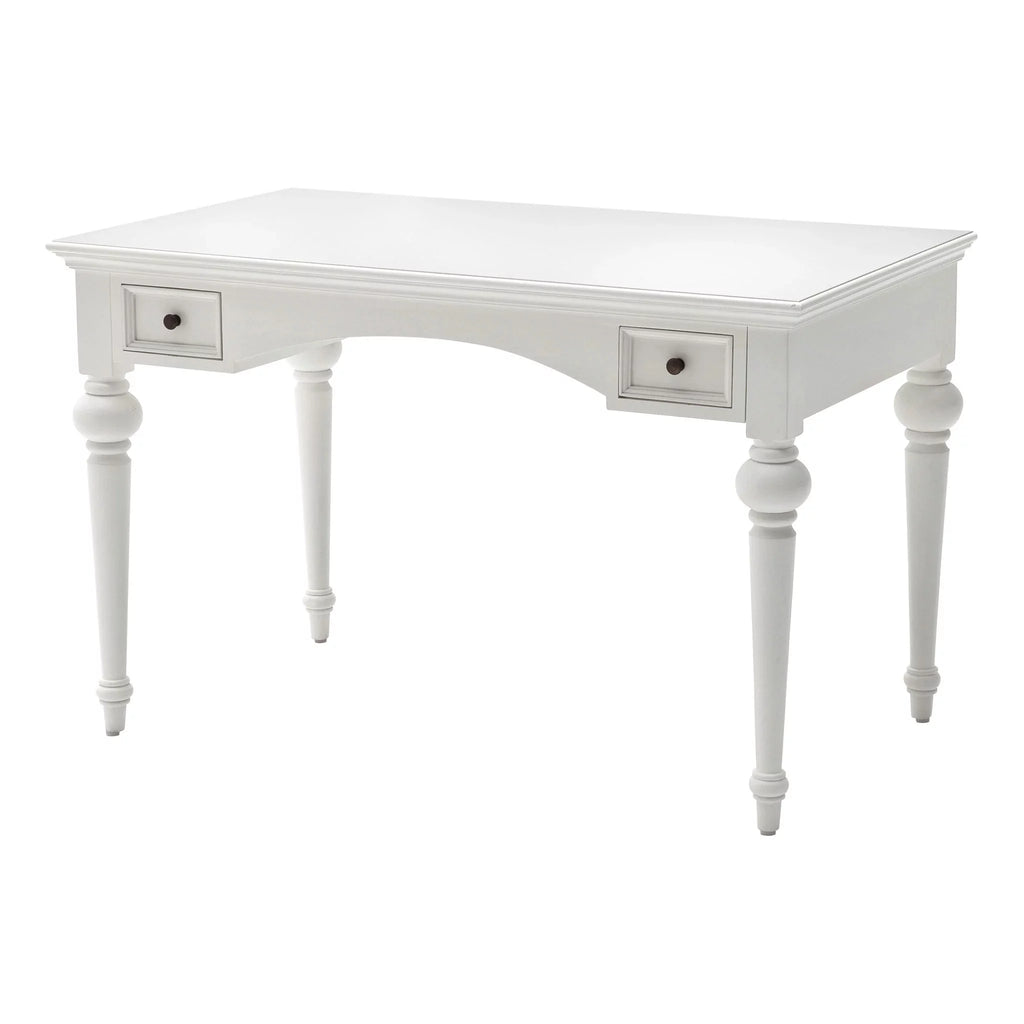 Antiqued White Writing Desk with Hutch B9366