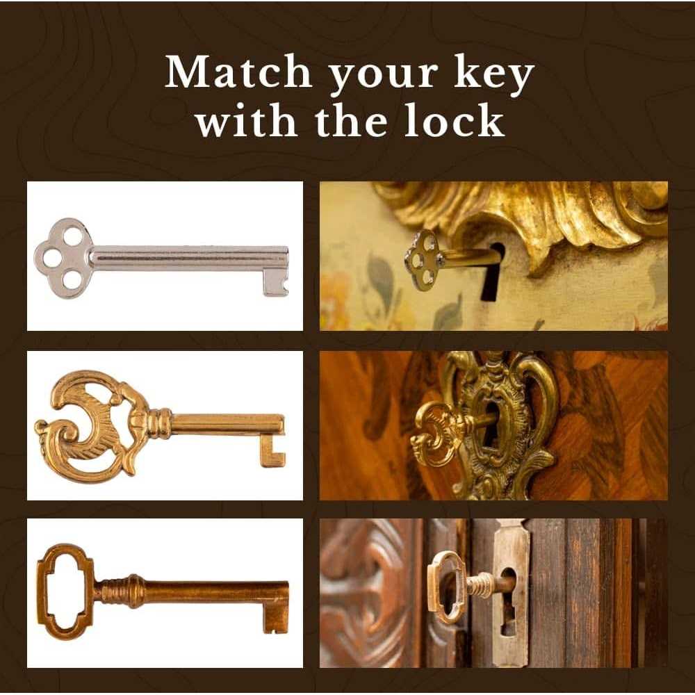 Brass Plated Skeleton Key U908