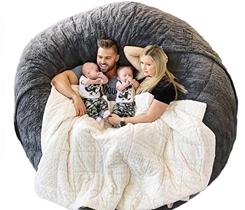 Large Round Soft Fluffy Bean Bag Cover S264