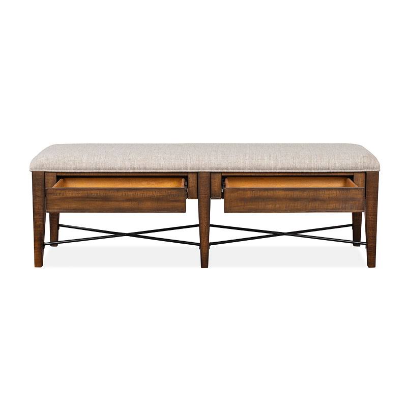 Toasted Nutmeg Upholstered Bench J5541