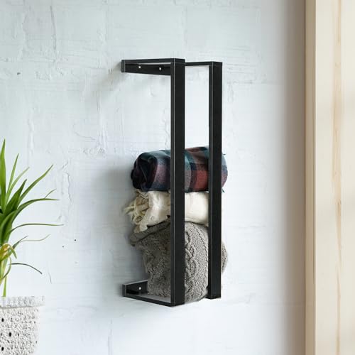 White Blanket Wall Rack L118