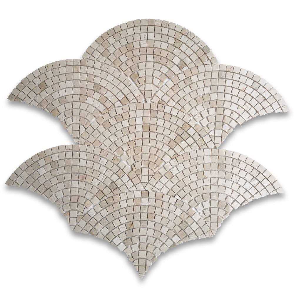 13 x 7 Marble Mosaic Sheet Subway Wall & Floor Tile Q49363