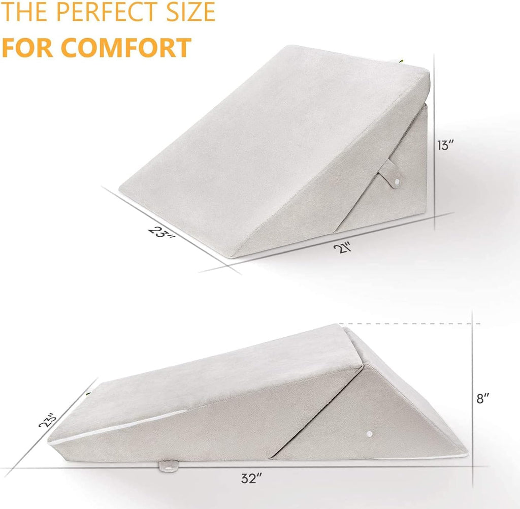 Adjustable Memory Foam Bed Wedge Pillow with Washable Cover C6992