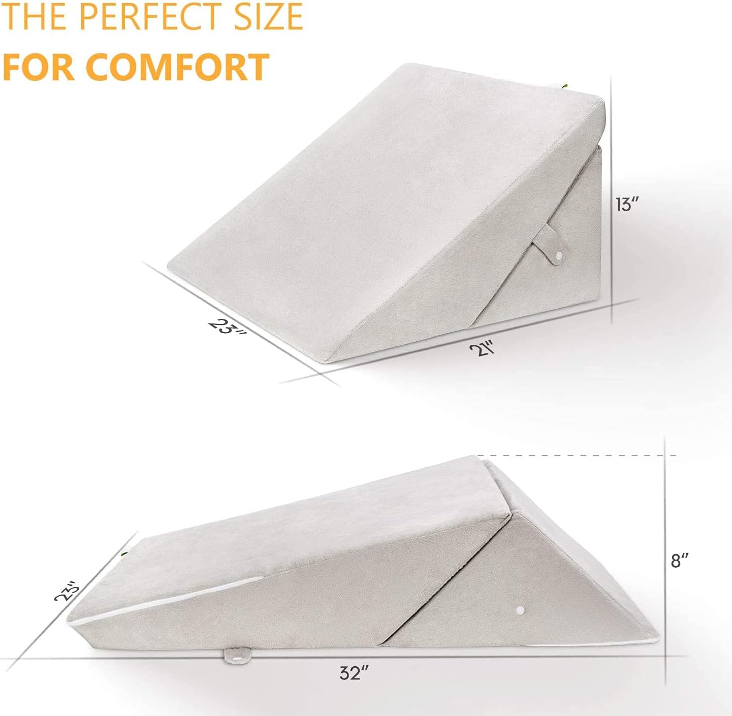 Adjustable Memory Foam Bed Wedge Pillow with Washable Cover C6992