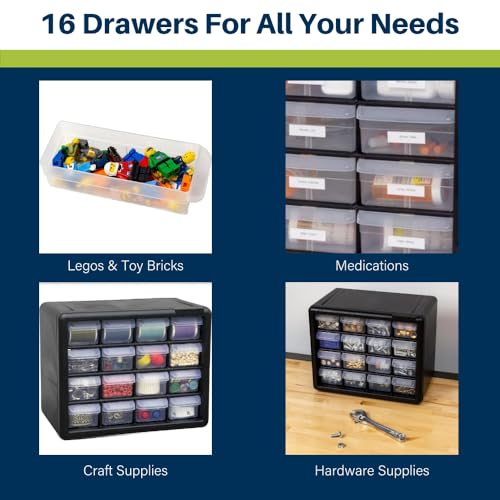 24-Drawer Plastic Storage Cabinet Black R4349