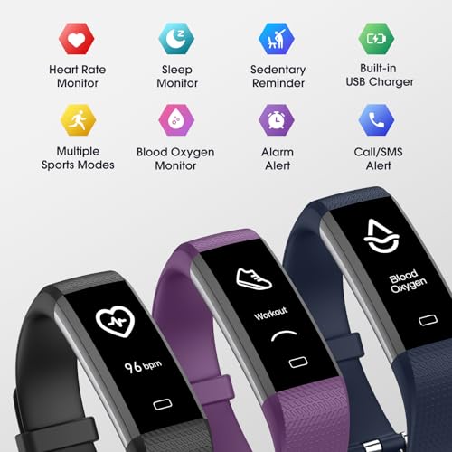 Fitness Tracker with Heart Rate Blood Oxygen Monitor P384522
