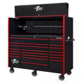Black 19-Drawer 30 Deep Roller Cabinet with Hutch C685687
