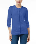 Persian Blue Crew-Neck Cardigan D66106
