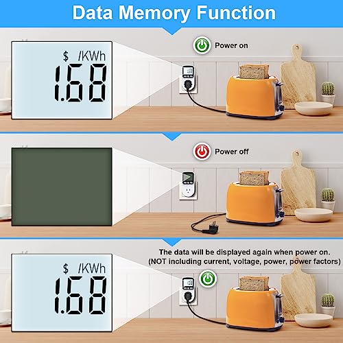 Watt Meter Power Meter Plug Electricity Usage Monitor E3575