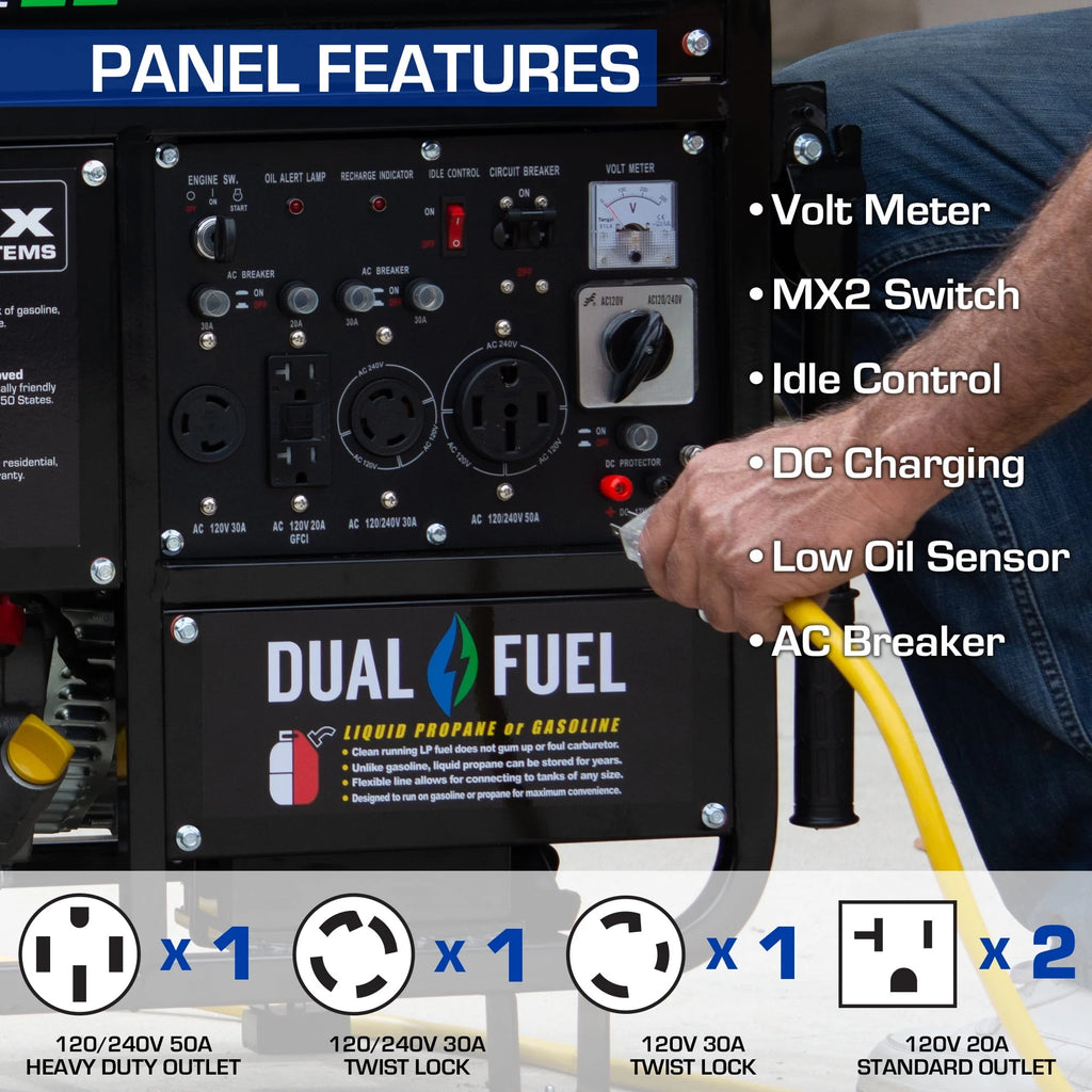 12,000 Watt Portable Dual Fuel Generator Z683391