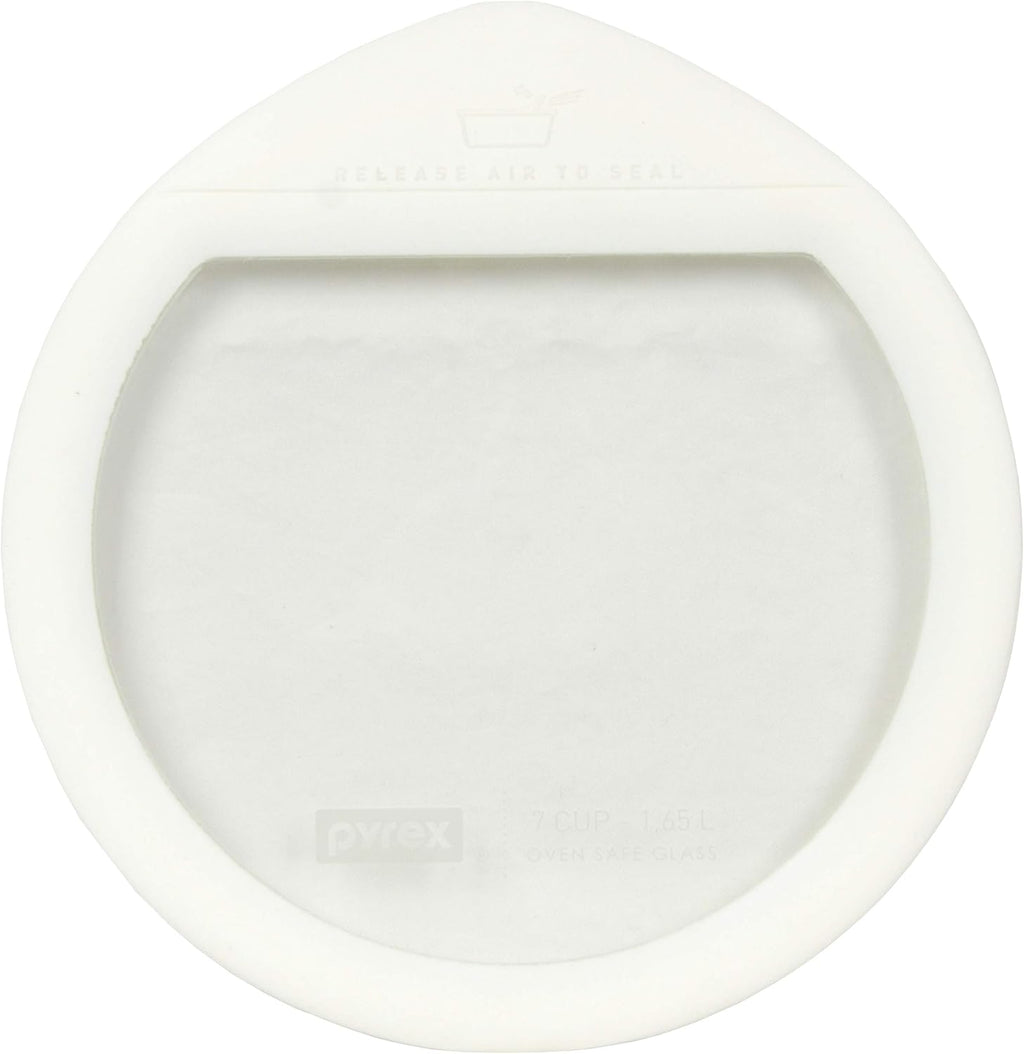 7-Cup Clear Glass Storage Bowl with White Silicone Lid A19522