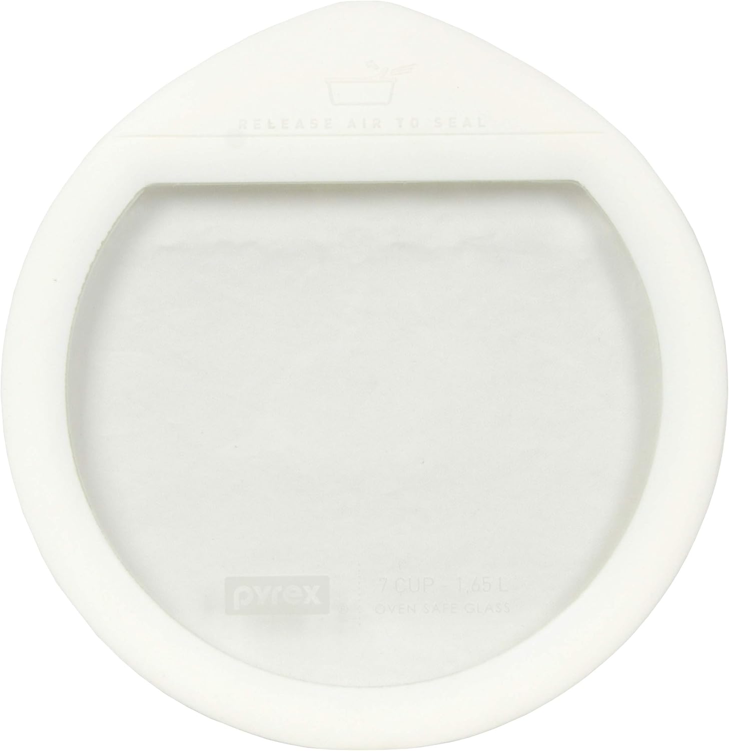 7-Cup Clear Glass Storage Bowl with White Silicone Lid A19522