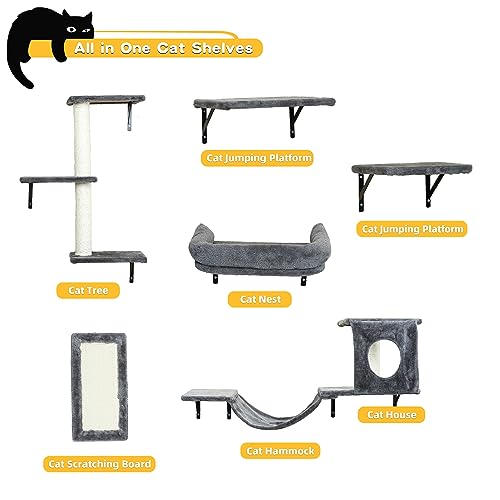 Dark 6pc Cat Wall Furniture Set P99049