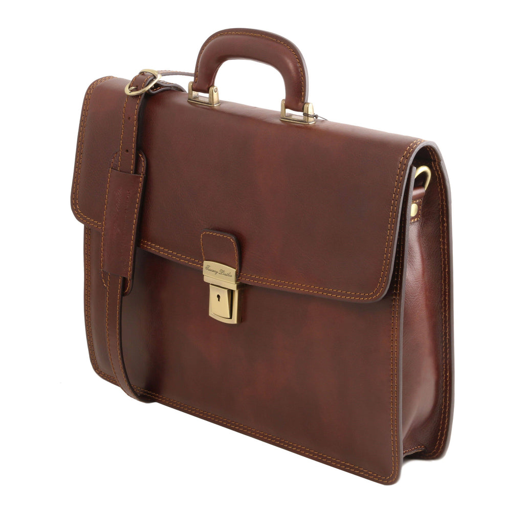 Red Leather Briefcase V28191