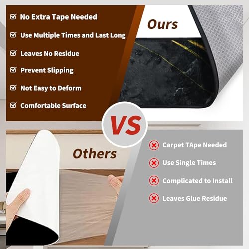 13+1 Stair Treads Carpet with Landing Stair Rugs Non-Slip Wooden Steps Stair Runner Rug Safety Mats W741