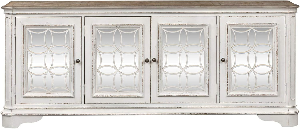 Antique White TV Console Q5902