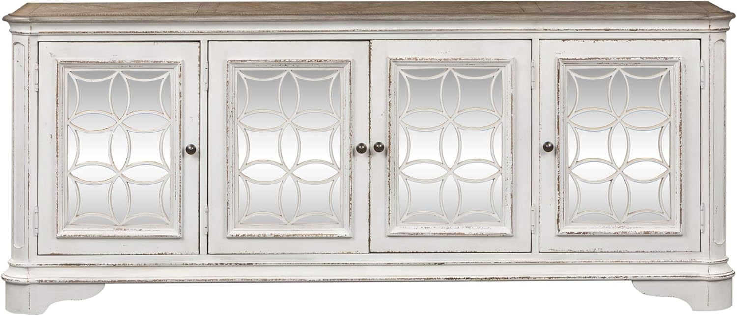 Antique White TV Console Q5902