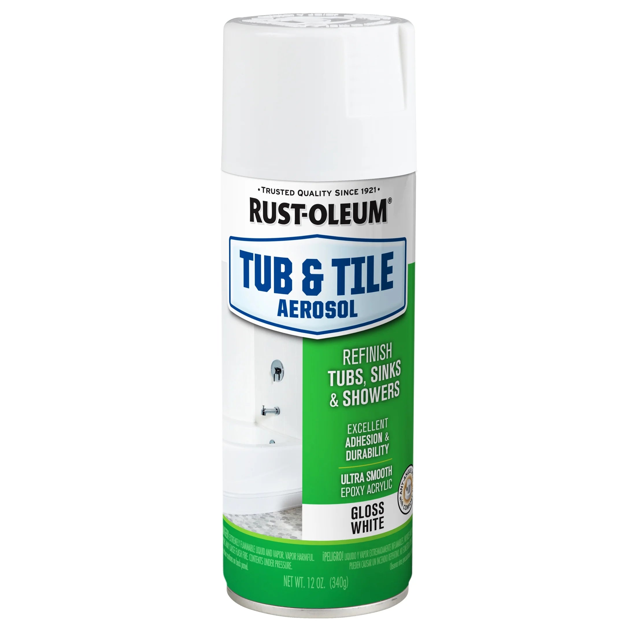 White 12 oz Tub and Tile Aerosol Paint S4833