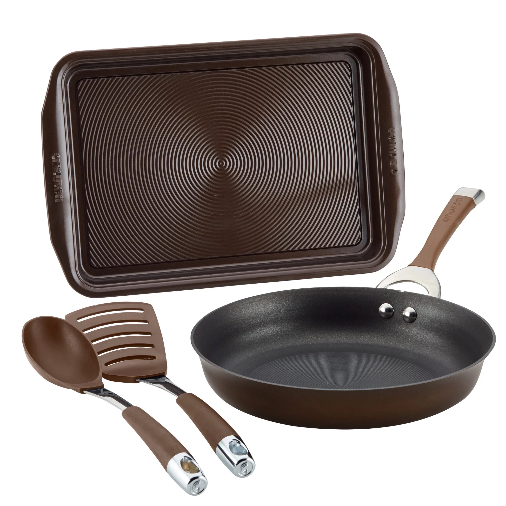 4 Piece Hard-anodized Nonstick Cookware Set L955