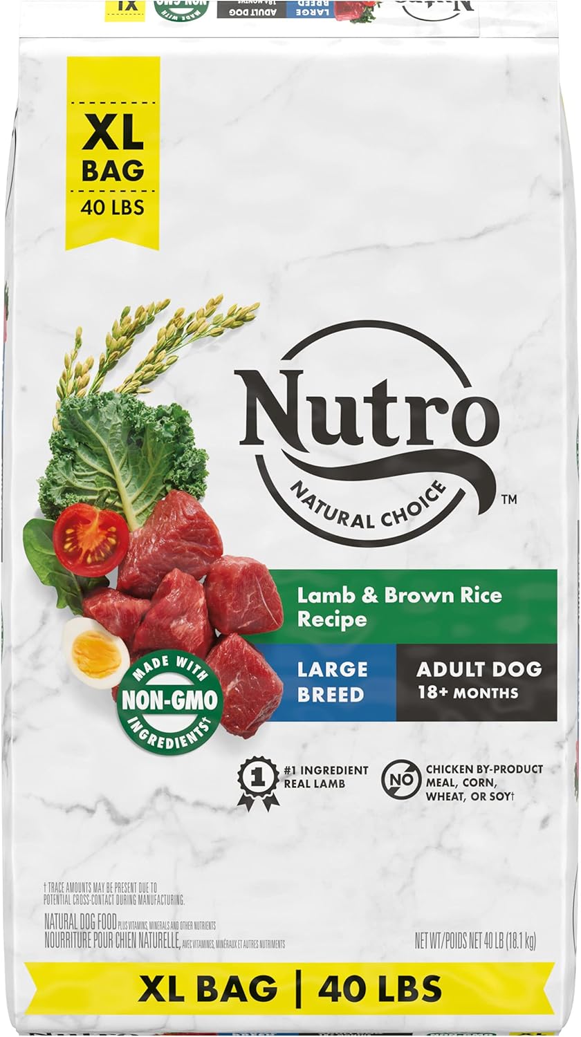 Large Breed Adult Dry Dog Food, Lamb & Brown Rice Recipe, 40 lb. Bag W7517