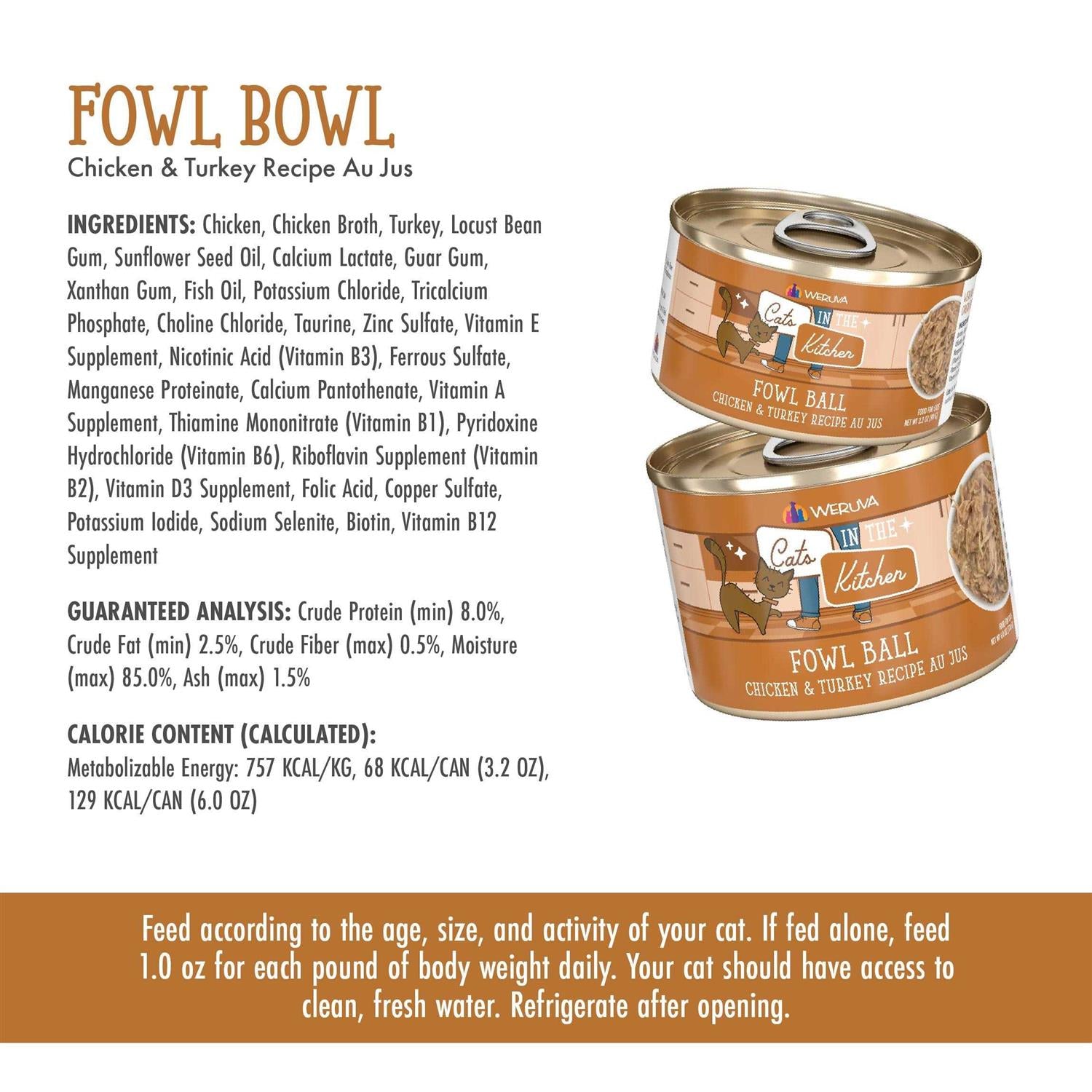 Cats in The Kitchen Fowl Ball Cat Food L306