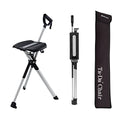 Portable Walking Stick Cane with Seat Foldable Chair Lightweight Aluminum V625571