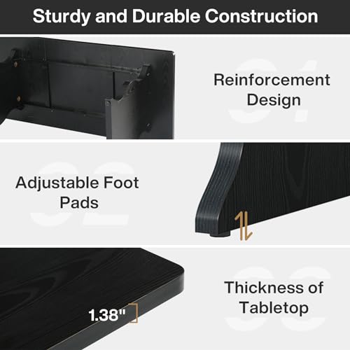 Black 63" Executive Desk N74182