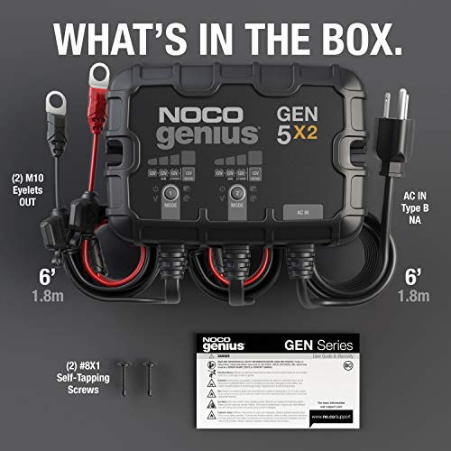 2-Bank 10A 12V Waterproof Marine Battery Charger R35996