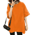 High Quality Summer Loose Solid Color Fashionable Women's Short Sleeved T-shirt