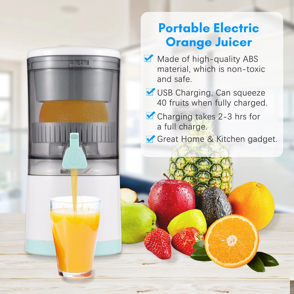 Electric Orange Juice Squeezer Portable Citrus Juicer USB Powered Detachable Washable V51160