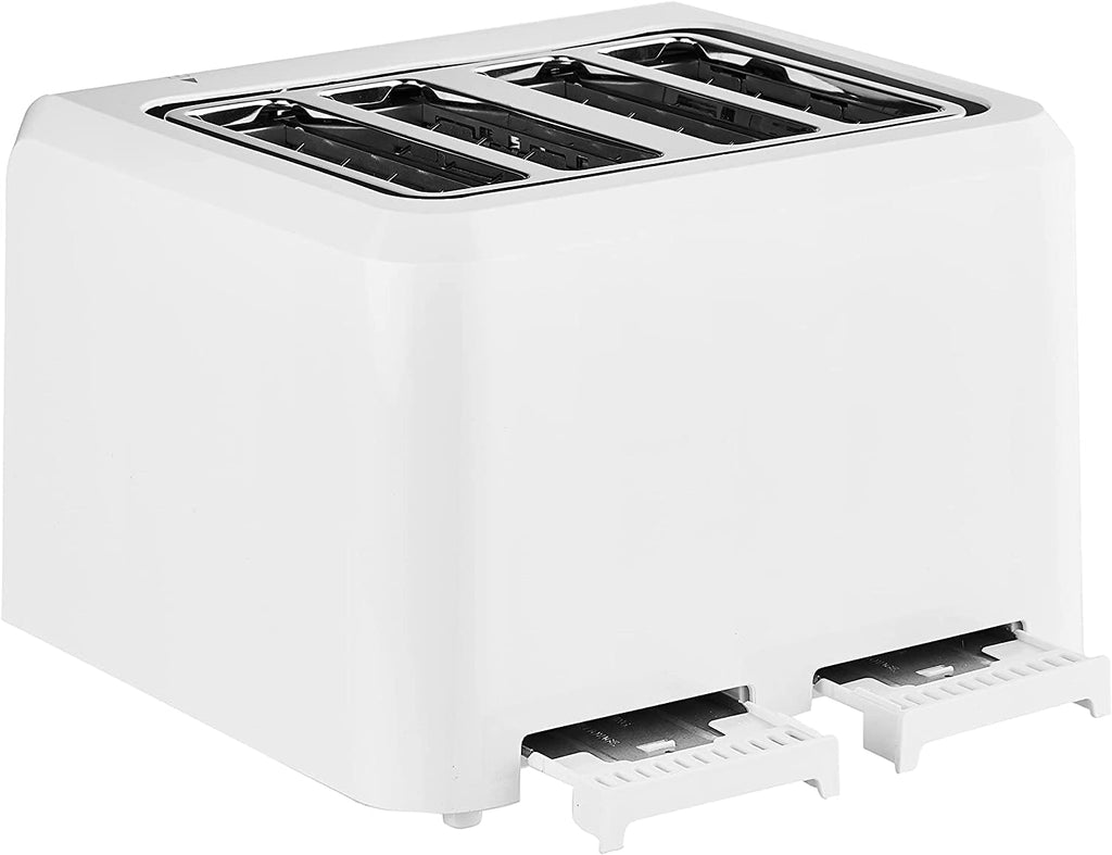 White 4-Slice Compact Plastic Toaster H544370
