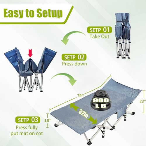 Oversize Camping Cot with Carry Bag Y1064