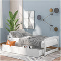 White Twin Size Wood Daybed with 2 Drawers N372