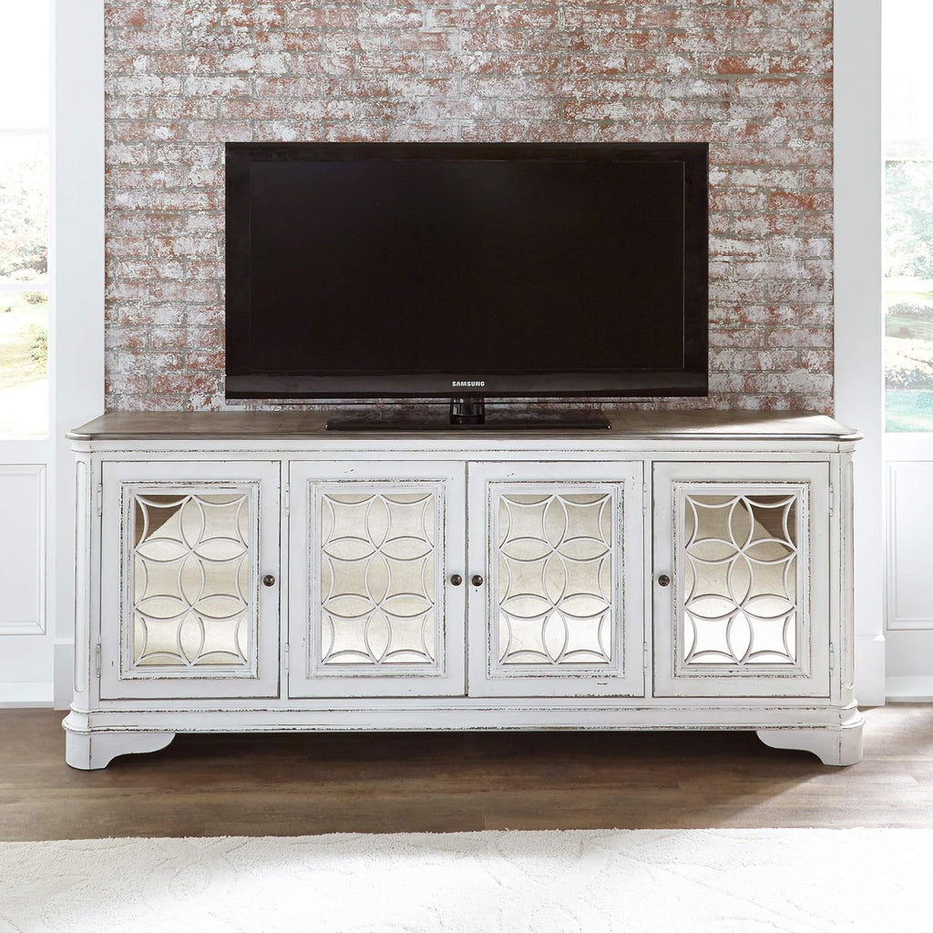 Antique White TV Console Q5902