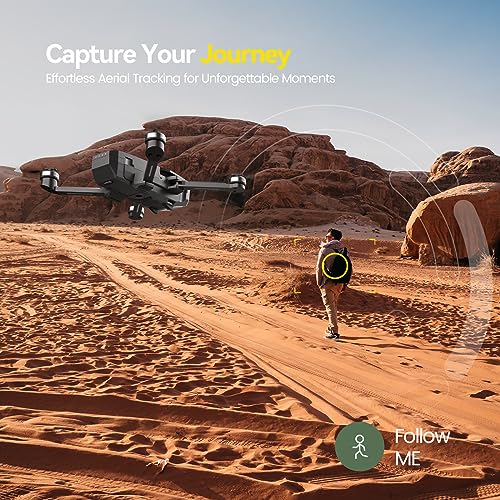 4K UHD GPS Drone with Camera, 52 Minutes Flight Time, Foldable Quadcopter with Brushless Motor R7754