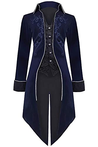 Medieval Steampunk Tailcoat Halloween Costumes Jacket S815