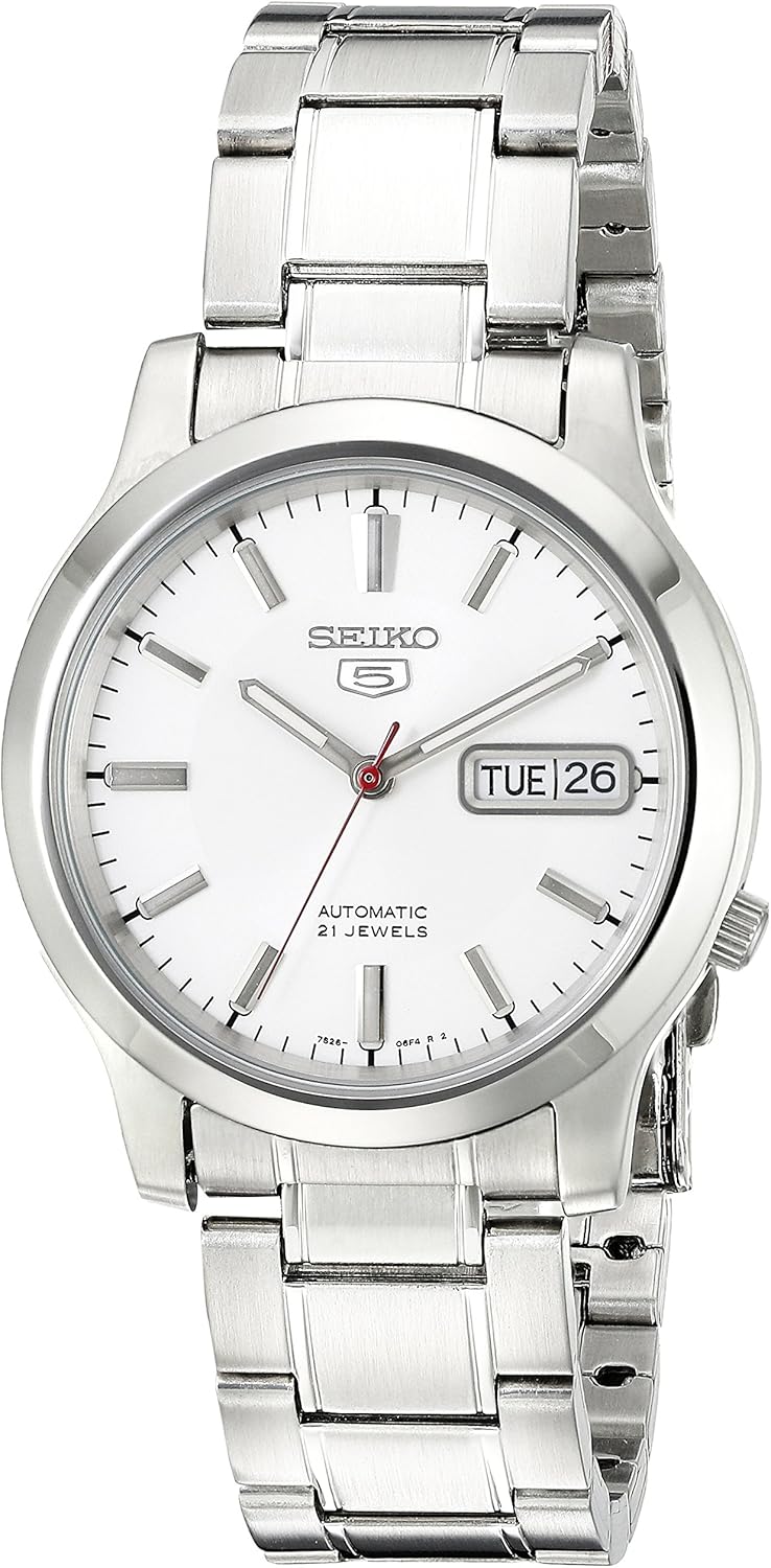 Stainless Steel Automatic Watch with White Dial M914353