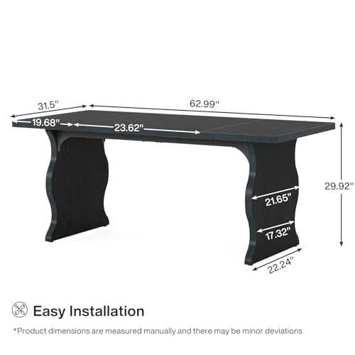 Black 63" Executive Desk N74182