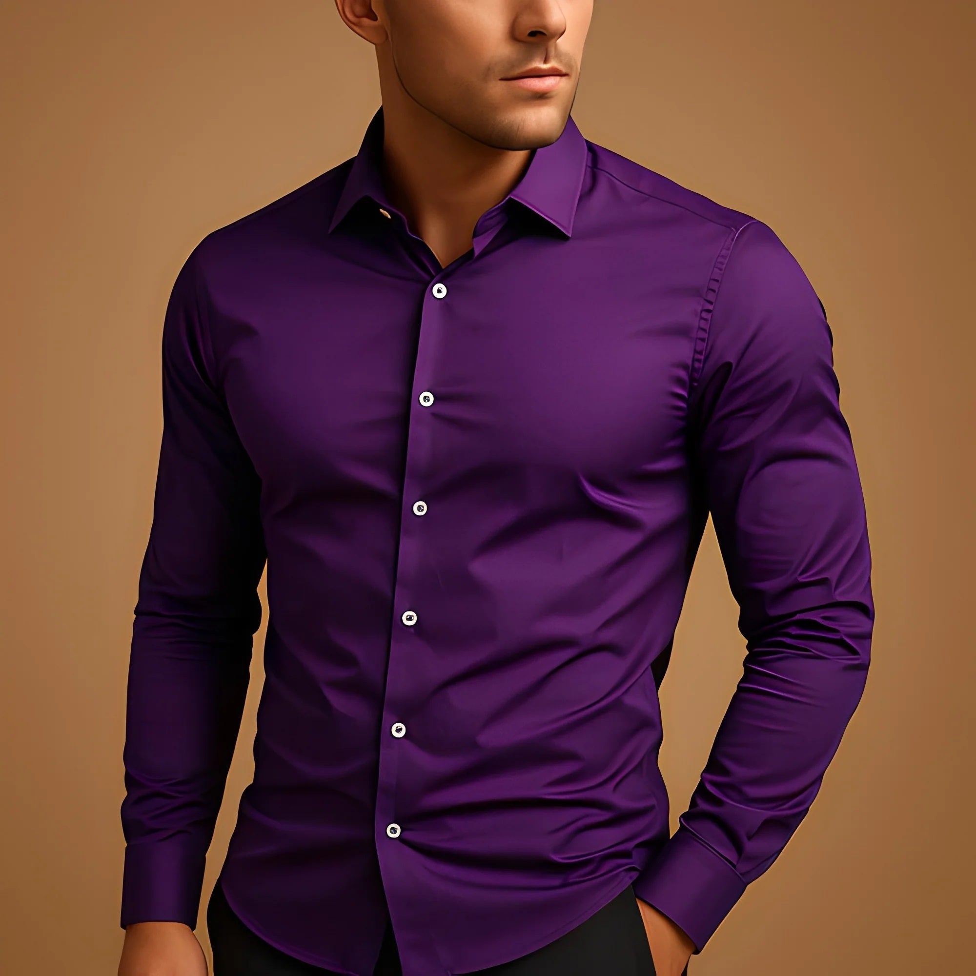 Men’s Business Casual Long Sleeve Shirt