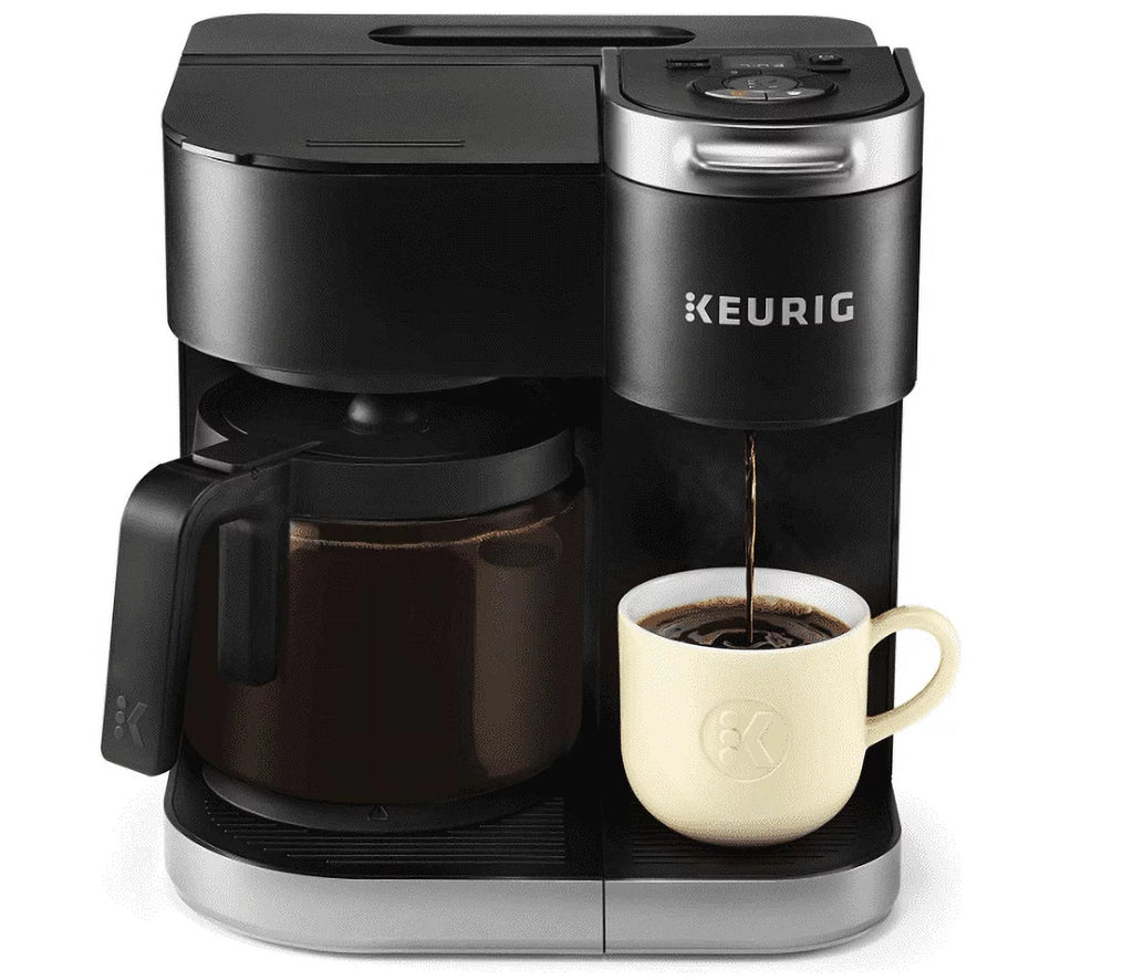 Black Single Serve and 12-Cup Carafe Drip Coffee Brewer T9388