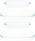 3qt and 2qt Rectangular Glass Baking Dishes Combo Set D129