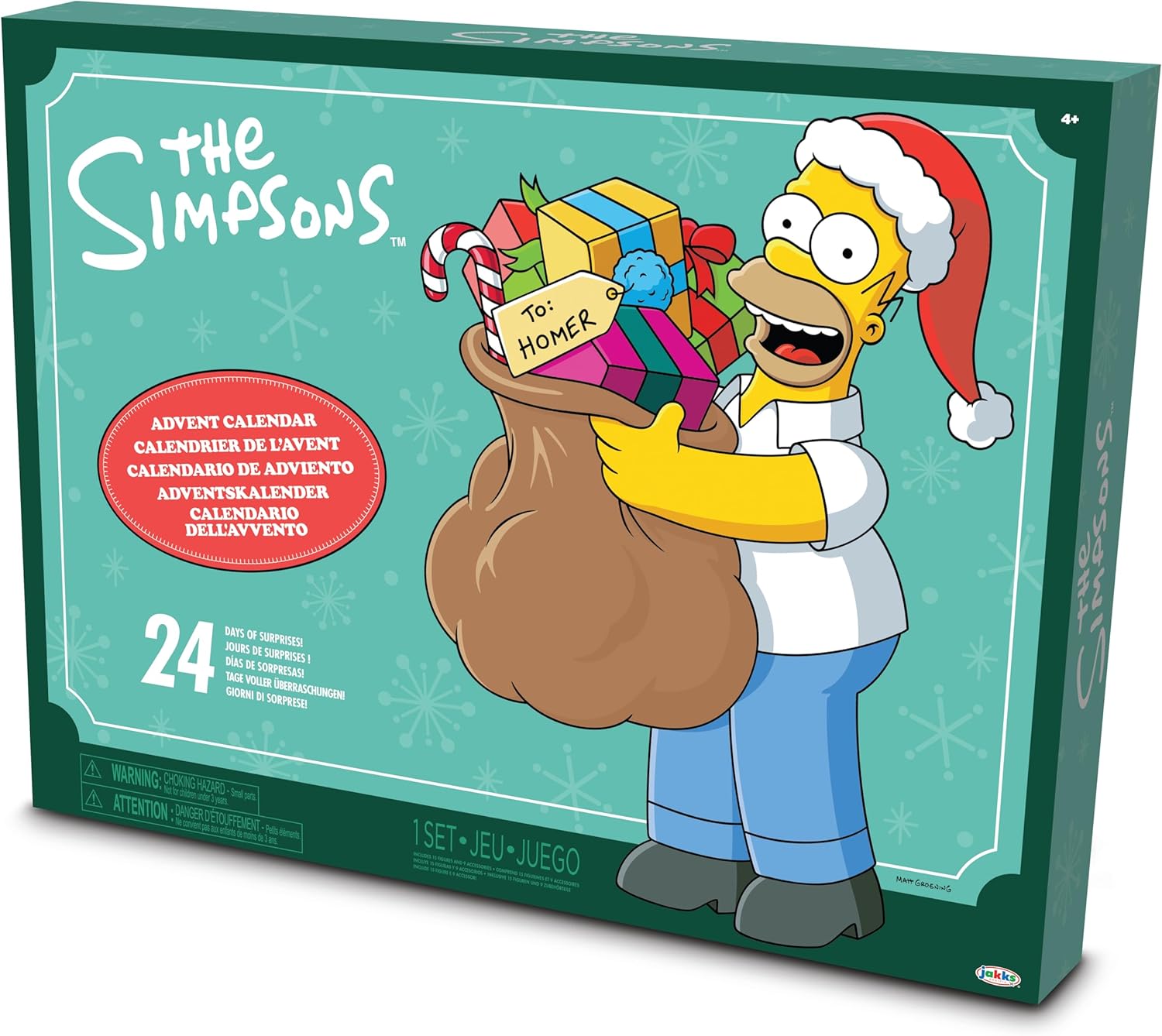 Disney The Simpsons Advent Calendar Holiday 2024-24 Days of Surprises with Mystery Characters and Accessories Approximately 1.5 Inch Scale Action Figures P72216