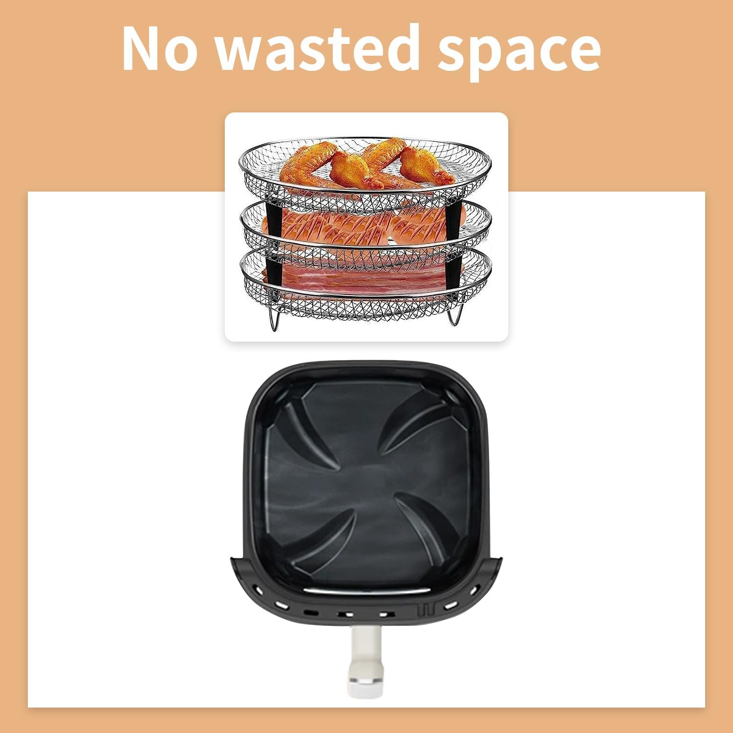 11Pcs Stainless Steel Air Fryer Racks B888