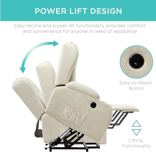 PU Leather Electric Power Lift Recliner Massage Chair with USB Port L887