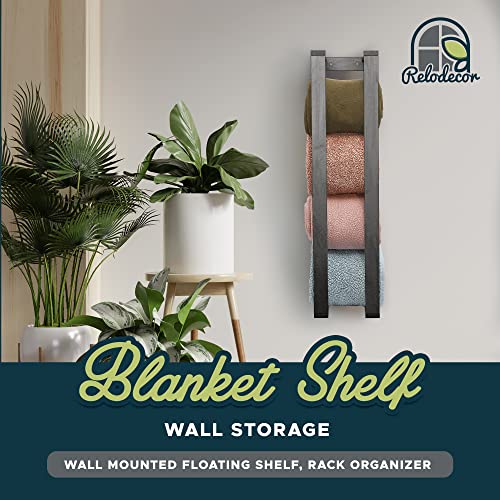 White Blanket Wall Rack L118