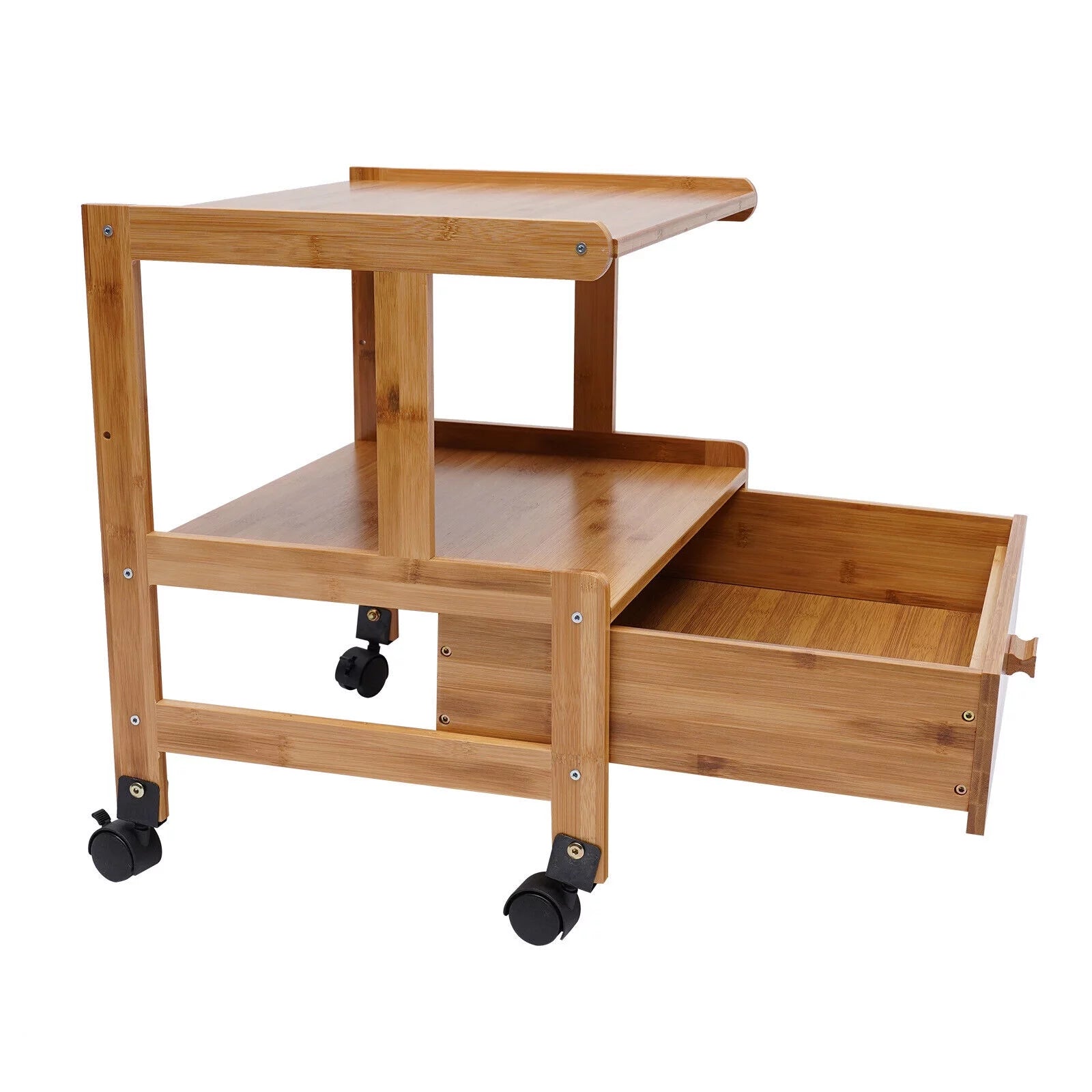 2-Tier Mobile Printer Stand with Wheels N25823