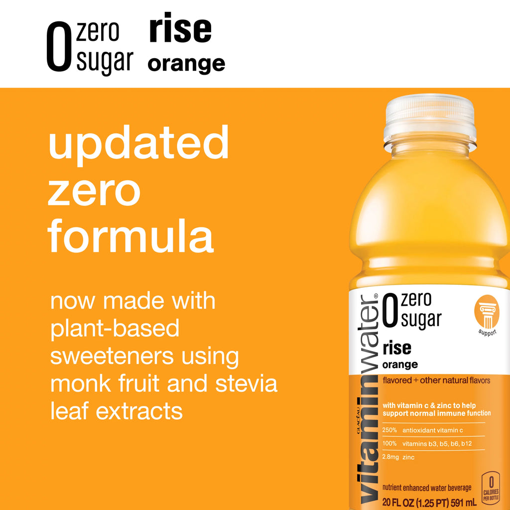 20 fl oz 12 Pack Orange Electrolyte Enhanced Vitamin Water U2519