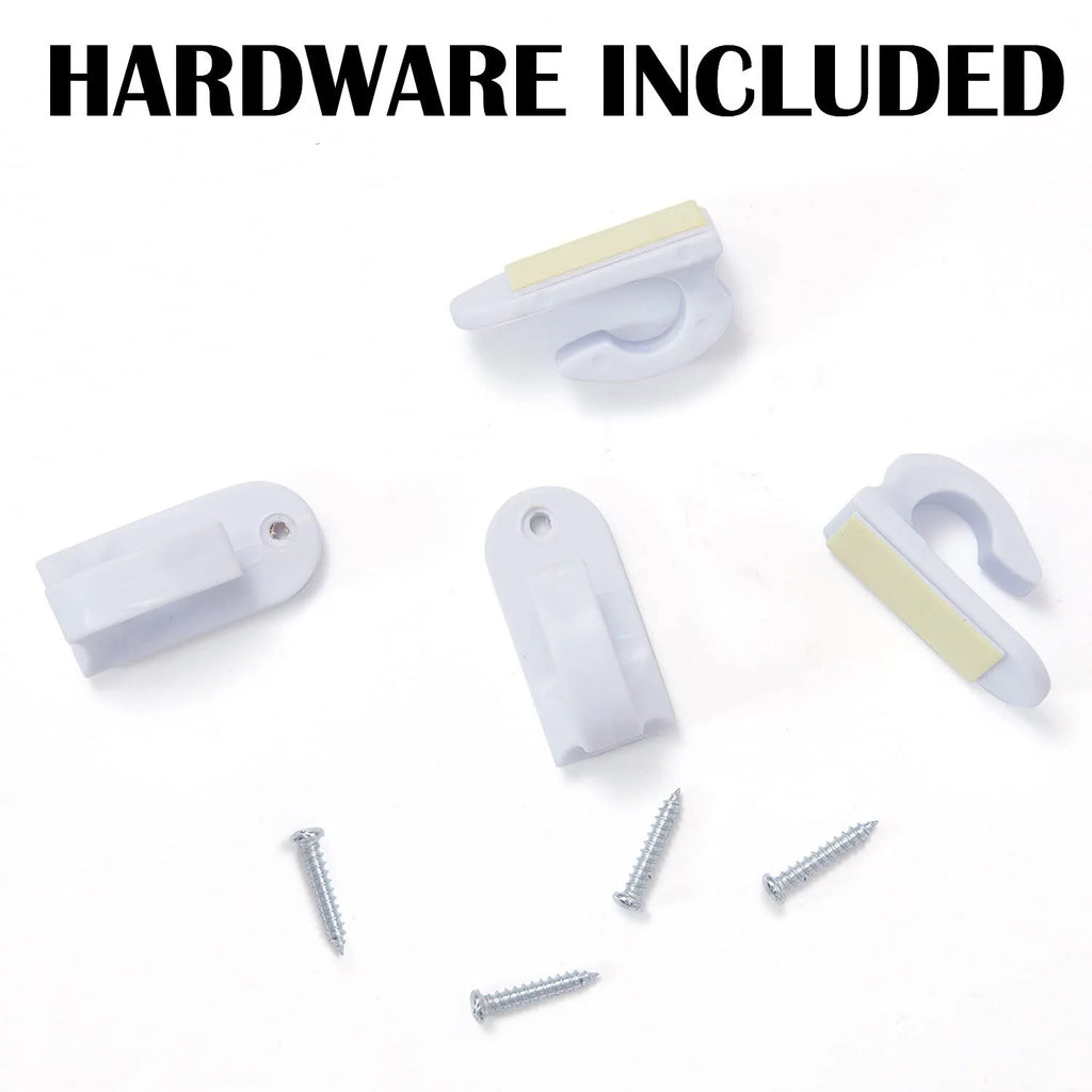 White 26" - 48" Adjustable Door Curtain Rods N732