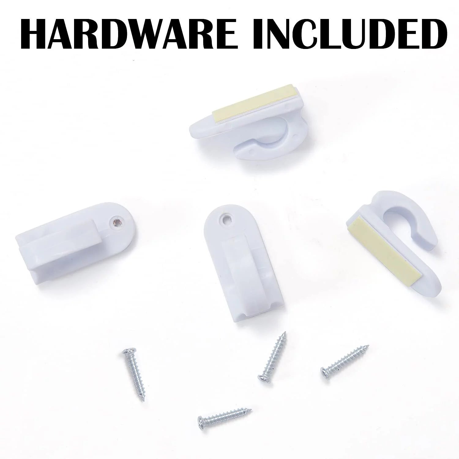 White 26" - 48" Adjustable Door Curtain Rods N732
